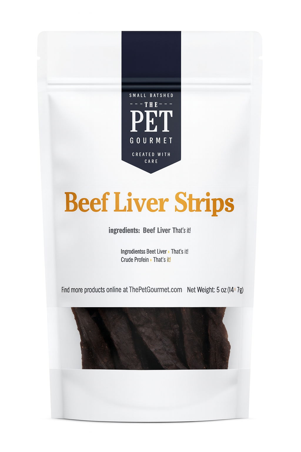The Pet Gourmet Single-Ingredient Beef Liver Jerky Strips, 5 oz