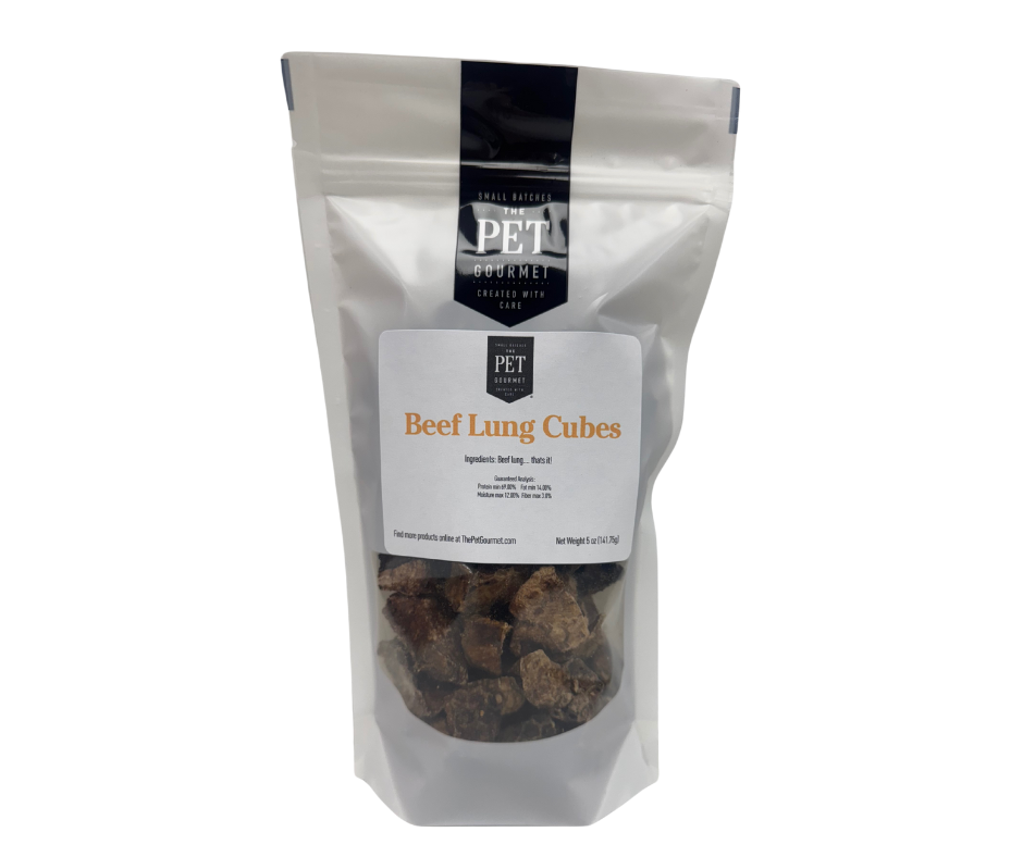 The Pet Gourmet Single-Ingredient Beef Lung Cubes for Dogs, 5 oz