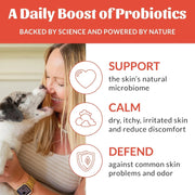 Dog Cat Probiotic Itch Relief Spray Natural Aloe Avocado Sensitive Skin