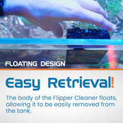 Flipper Edge Limited Edition Puffer 2 in 1 Floating Magnetic Aquarium Algae Cleaner (MAX) - Pristine Pet Supply