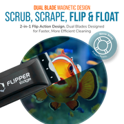 Flipper Edge 2-in-1 Magnetic Algae Cleaner – Standard - Pristine Pet Supply