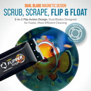 Flipper Edge Limited Edition Clownfish 2 in 1 Floating Magnetic Aquarium Algae Cleaner (MAX) - Pristine Pet Supply