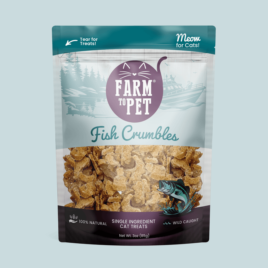 Farm To Pet Fish Crumbles for Cats – All-Natural Fish Cat Treats