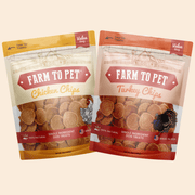 Turkey & Chicken Chip Dog Treat Duo | Single-Ingredient Poultry Treats for Dogs - Pristine Pet Supply