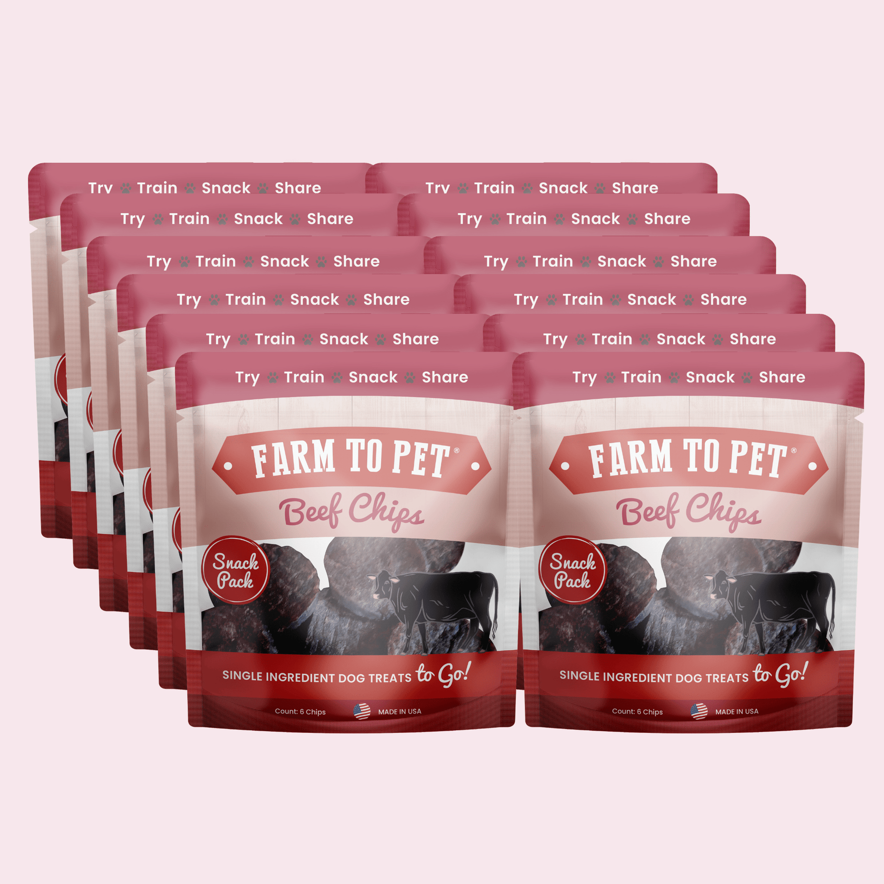 Beef Chips Snack Pack Bundles | Dog Treats for Training & Travel - Pristine Pet Supply