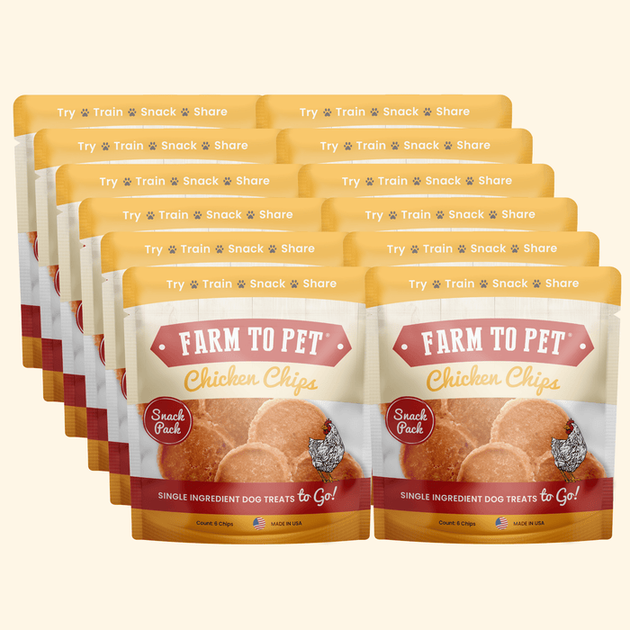 Farm To Pet Chicken Chips Snack Pack Bundles – Dog Party Favors & Training Treats