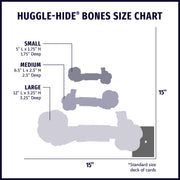 Huggle-Hide® Natural Leather Bone Dog Toy, 3 Pack