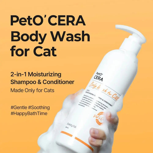 Breezy Tail Hypoallergenic Cat Shampoo & Conditioner Set 10oz Itch Relief Moisturizing