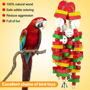 Large Parrot Chew Toy 22” for Macaws, African Grey, Cockatoo & Amazon Birds