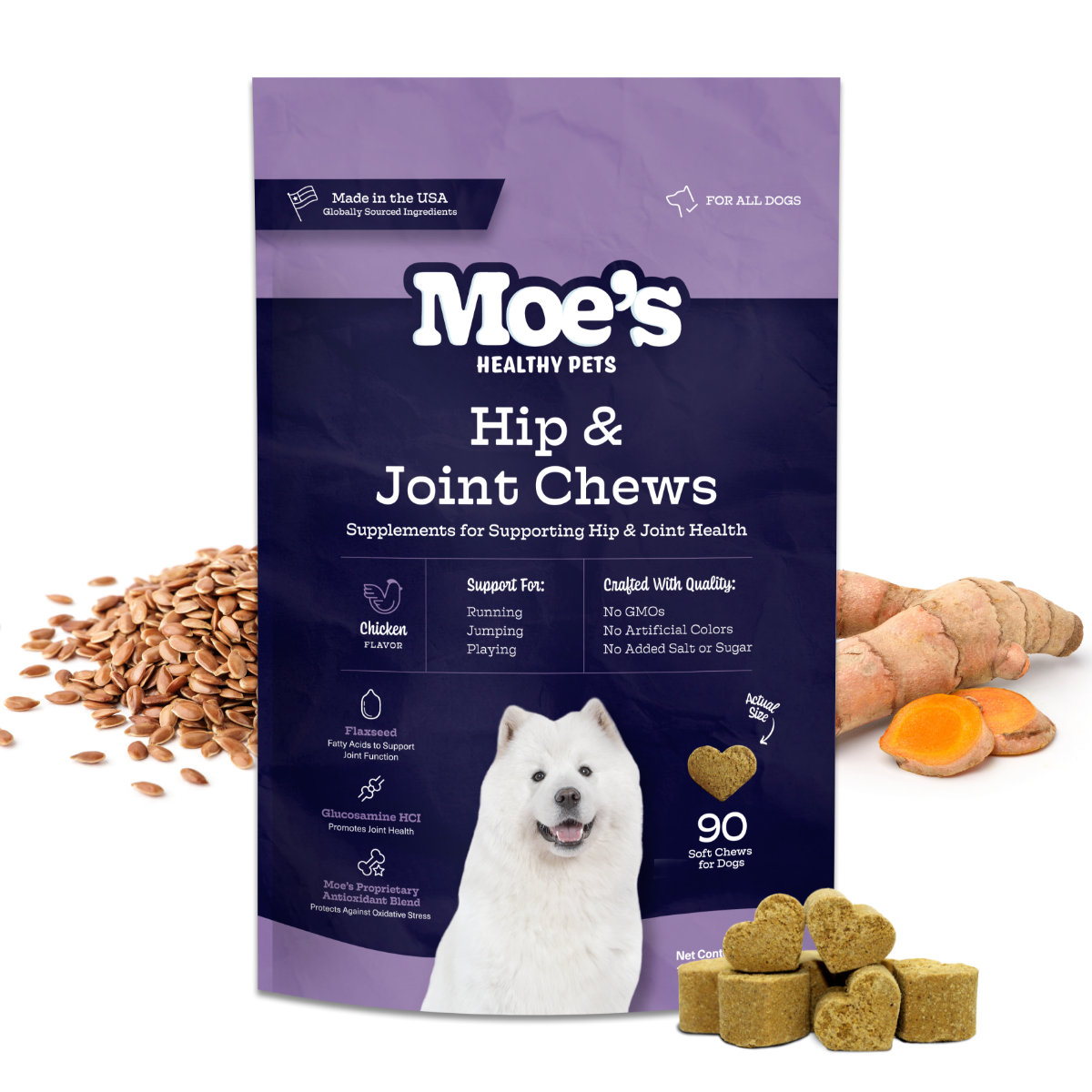 Moe's Healthy Pets Hip & Joint Soft Chews for Dogs