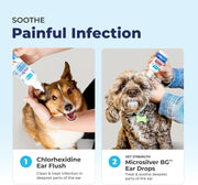 Oticbliss Cat & Dog Ear Infection Drops – MicroSilver & Hydrocortisone Relief