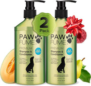 PAWFUME Deshedding Dog Shampoo & Conditioner – Probiotic Detangling Formula