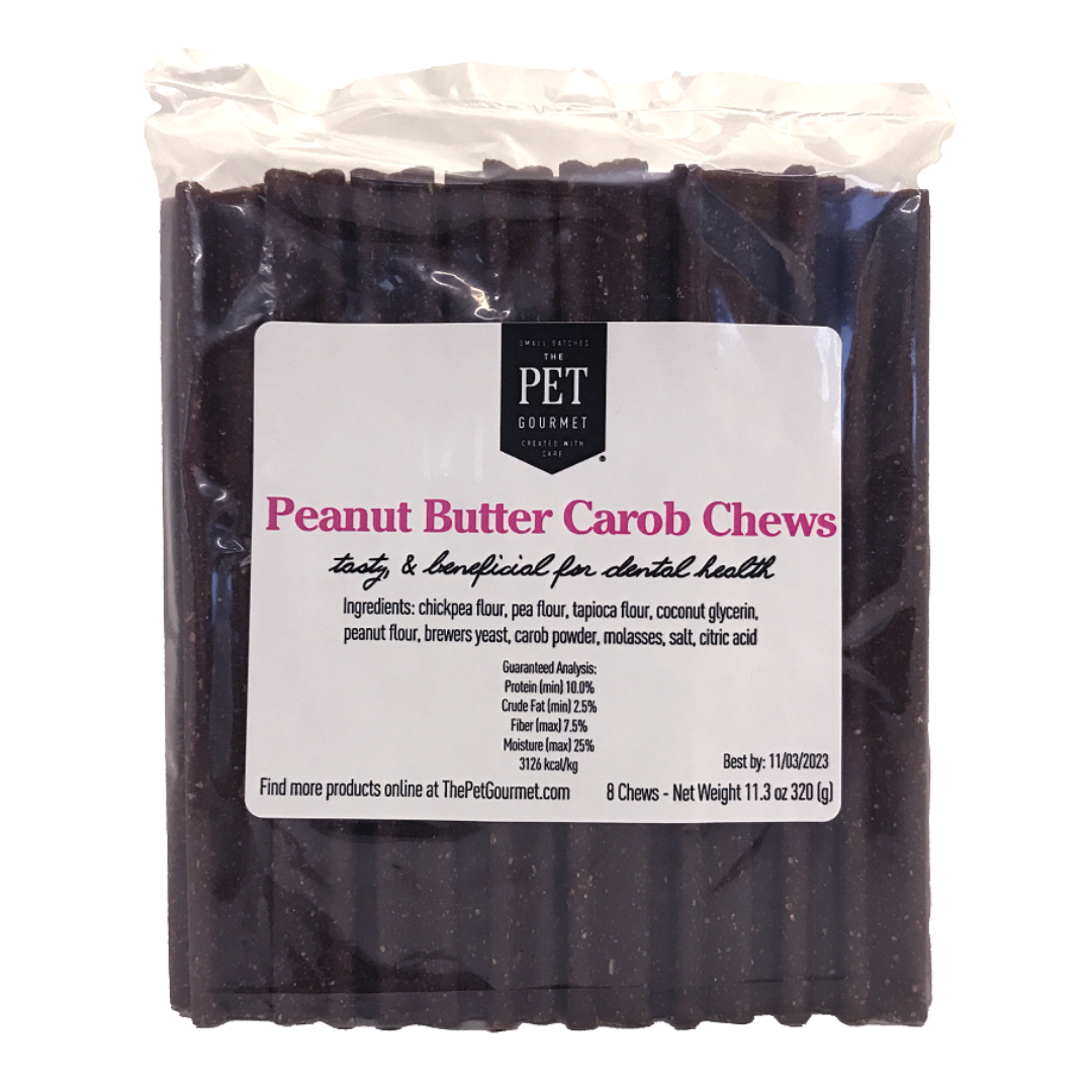 The Pet Gourmet Peanut Butter Carob Gourmet Chew Sticks for Dogs, 8-Pack