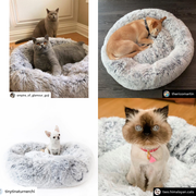 Mr. Peanut's 28" OrthoPlush® Pet Bed - Snowflake White Two Tone