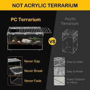 Reptile PC Terrarium Starter Kit Enclosure for Spiders, Geckos & Insects
