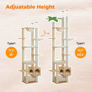 Floor-to-Ceiling Cat Tree with Hammock & Sisal Posts