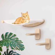 Wall-Mounted Cat Climbing Rope & Wood Platforms