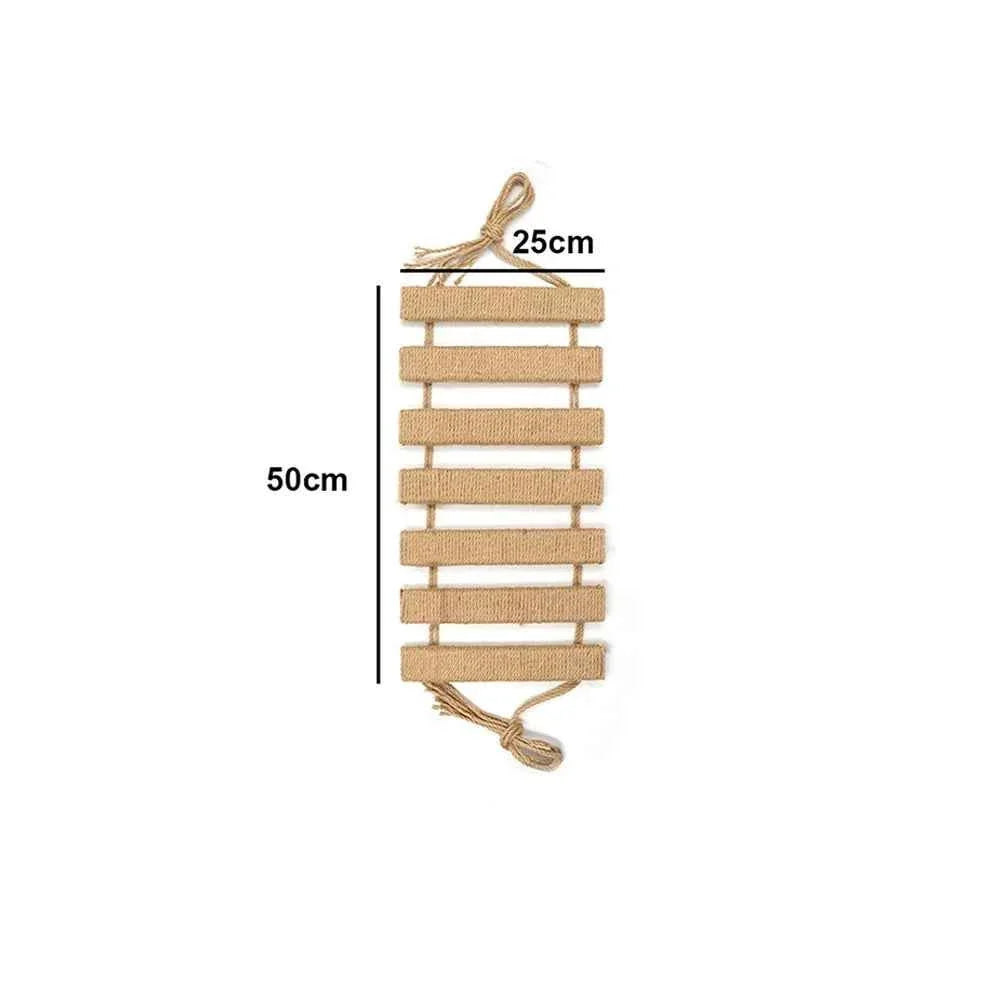 Wooden Cat Climbing Bridge & Sisal Scratcher