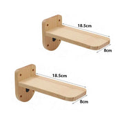 Wall-Mounted Cat Climbing Rope & Wood Platforms
