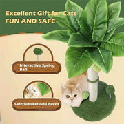 25.6" Sisal Cat Scratching Post with Hanging Toys