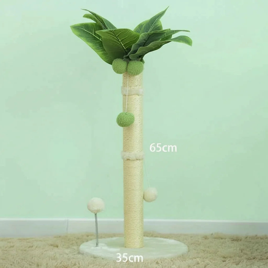 25.6" Sisal Cat Scratching Post with Hanging Toys