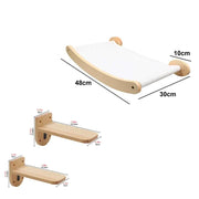 Wall-Mounted Cat Climbing Rope & Wood Platforms