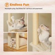 Floor-to-Ceiling Cat Tree with Hammock & Sisal Posts