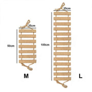 Wooden Cat Climbing Bridge & Sisal Scratcher