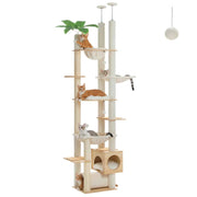 Floor-to-Ceiling Cat Tree with Hammock & Sisal Posts