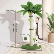25.6" Sisal Cat Scratching Post with Hanging Toys
