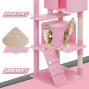 70" Pink Cat Tree with Scratching Posts