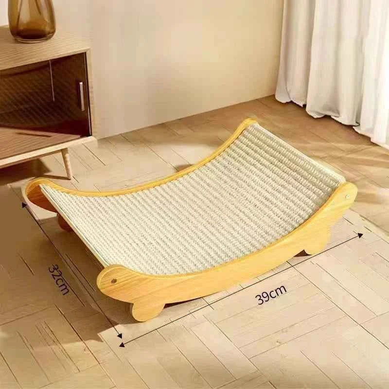 Wooden Cat Scratcher Bed & Lounge