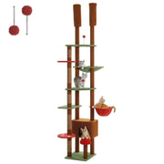 Floor-to-Ceiling Cat Tree with Hammock & Sisal Posts