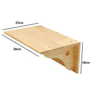 Wall-Mounted Cat Climbing Rope & Wood Platforms