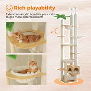 Floor-to-Ceiling Cat Tree with Hammock & Sisal Posts