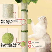 25.6" Sisal Cat Scratching Post with Hanging Toys