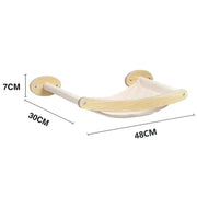 Wall-Mounted Cat Climbing Rope & Wood Platforms