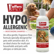 Jeffers Hypoallergenic Moisturizing Pet Shampoo for Sensitive Skin