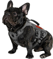 Tactical No-Pull Dog Harness – Mesh MOLLE Vest with Dual Handles