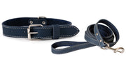Euro-Dog Pro Line Hunting Leather Collar and Leash Set