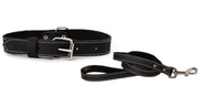 Euro-Dog Pro Line Hunting Leather Collar and Leash Set