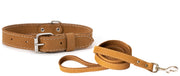 Euro-Dog Pro Line Hunting Leather Collar and Leash Set