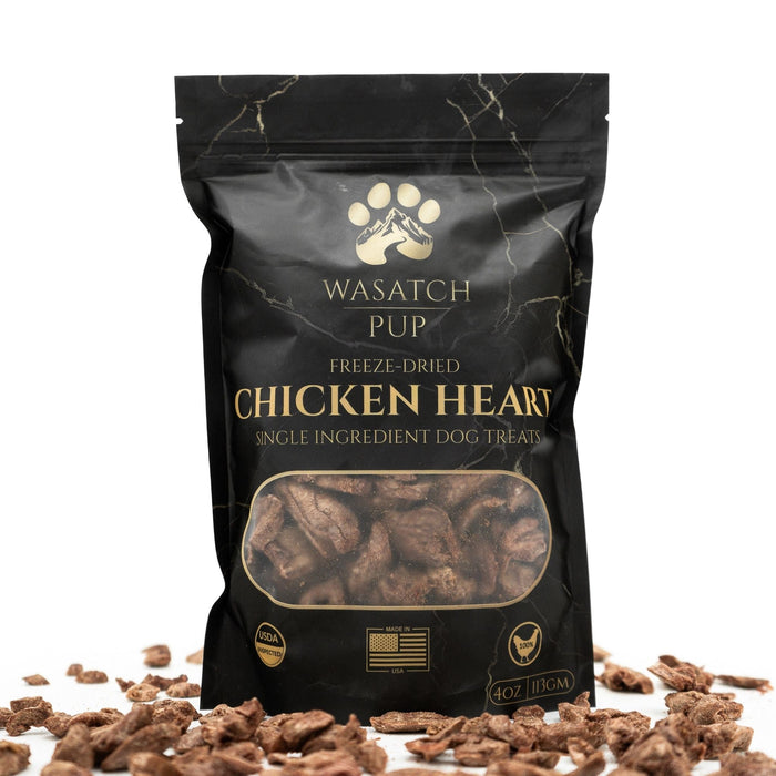 Wasatch Pup Freeze-Dried Chicken Heart Dog Treats
