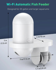 WiFi Automatic Fish Feeder with Camera – App Control, Moisture-Proof, 230ml