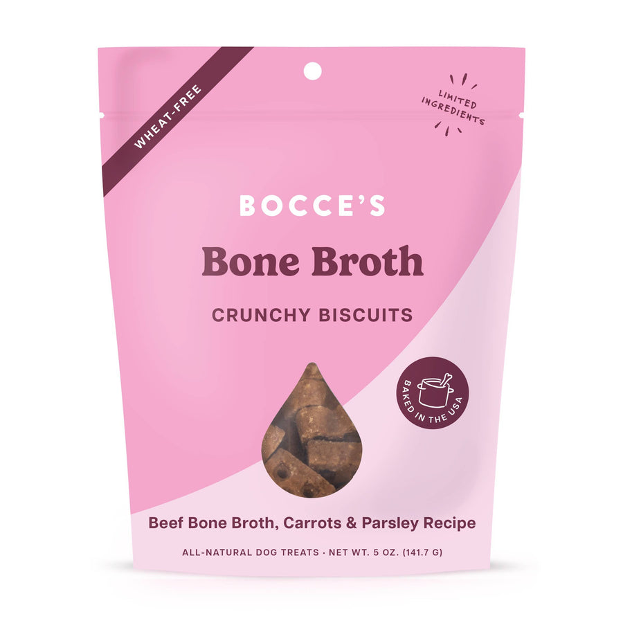 Bocce's Bakery Bone Broth Biscuits Dog Treats 5oz by Bocce's Bakery - dog treat