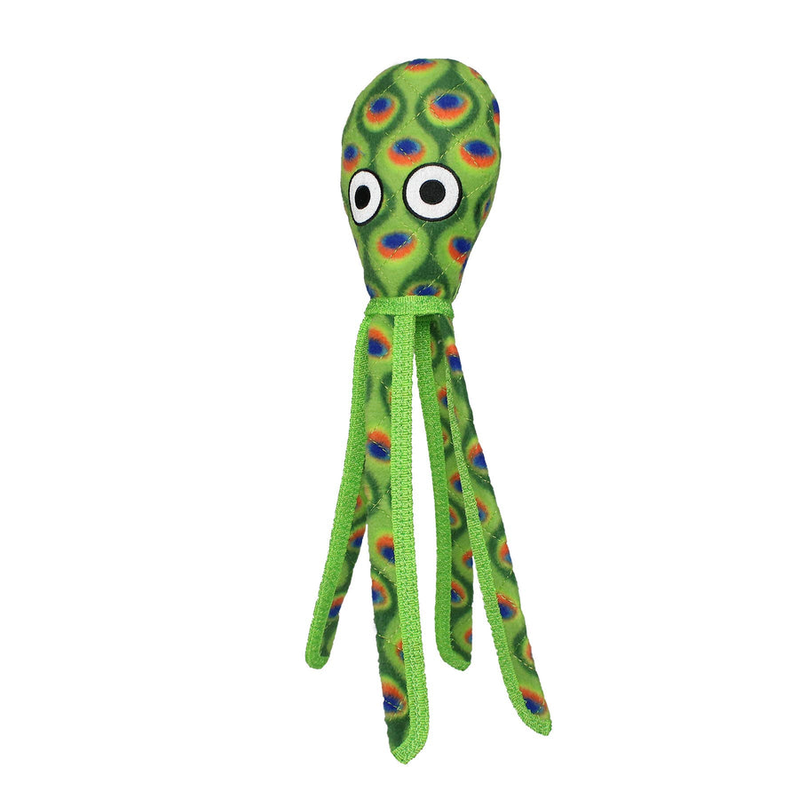Tuffy Ocean Squid - Green, Durable, Tough, Squeaky Dog Toy by Tuffy - dog toy