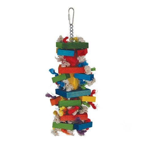 Featherland Paradise Medium Knots 'N Blocks Bird Toy by Featherland Paradise - bird toy
