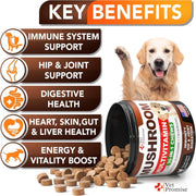 Yuma's Turkey Tail Mushroom Chews for Dogs – 170 Count