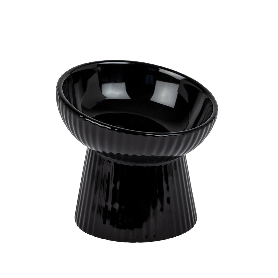PARK LIFE DESIGNS Fluted Tilt Ceramic Cat Dish – Ideal For Food Or Water available at Pristine Pet Supply - image 1