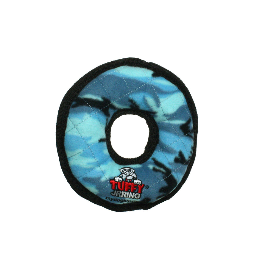 Tuffy Jr Ring - Camo Blue, Durable, Squeaky Dog Toy by Tuffy - dog toy
